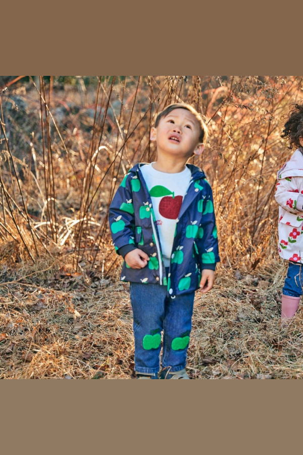 KIDS Mon Coeur Recycled Cotton Apple Patch Pants