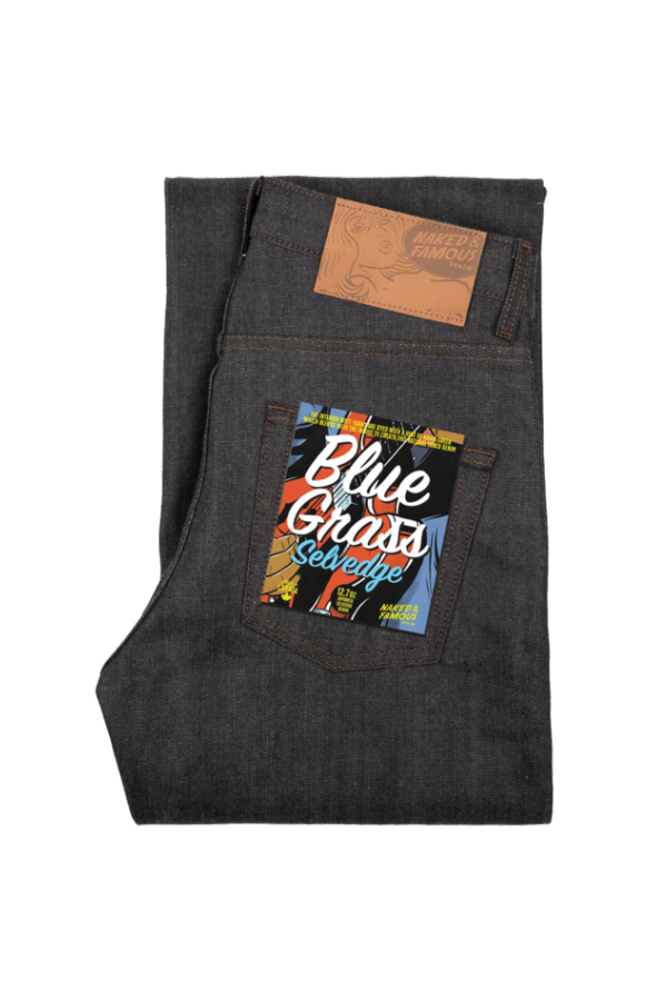 Naked & Famous Strong Guy Blue Grass Jeans
