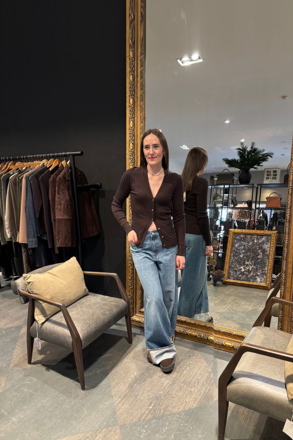 MJ Watson Ribbed Cashmere Cardigan