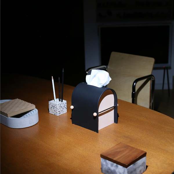 Dotlinesurface 007-1 Arch Tissue Box Cover - Graphite