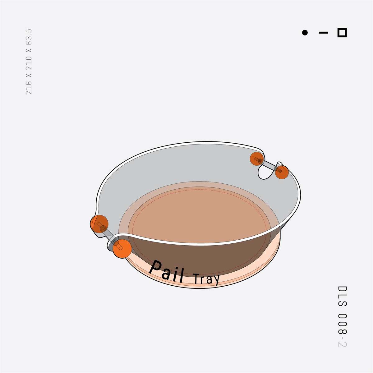 Dotlinesurface 008-1 Pail Tray - Cream - Image 9 of 9