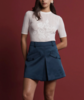LOVAAN Joanna Mini Skirt - Navy - Thumbnail 1