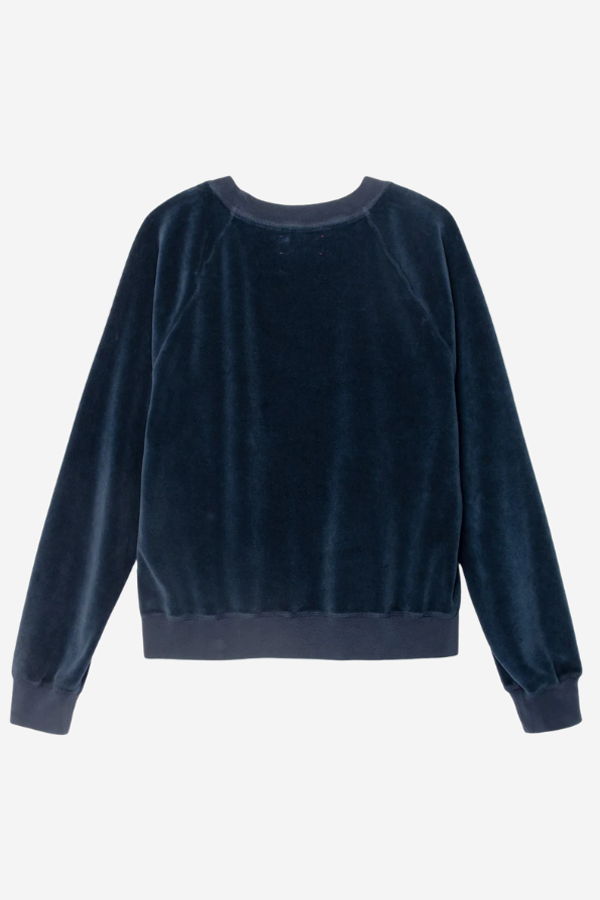 Xirena Pierre Velour Sweatshirt - Sapphire