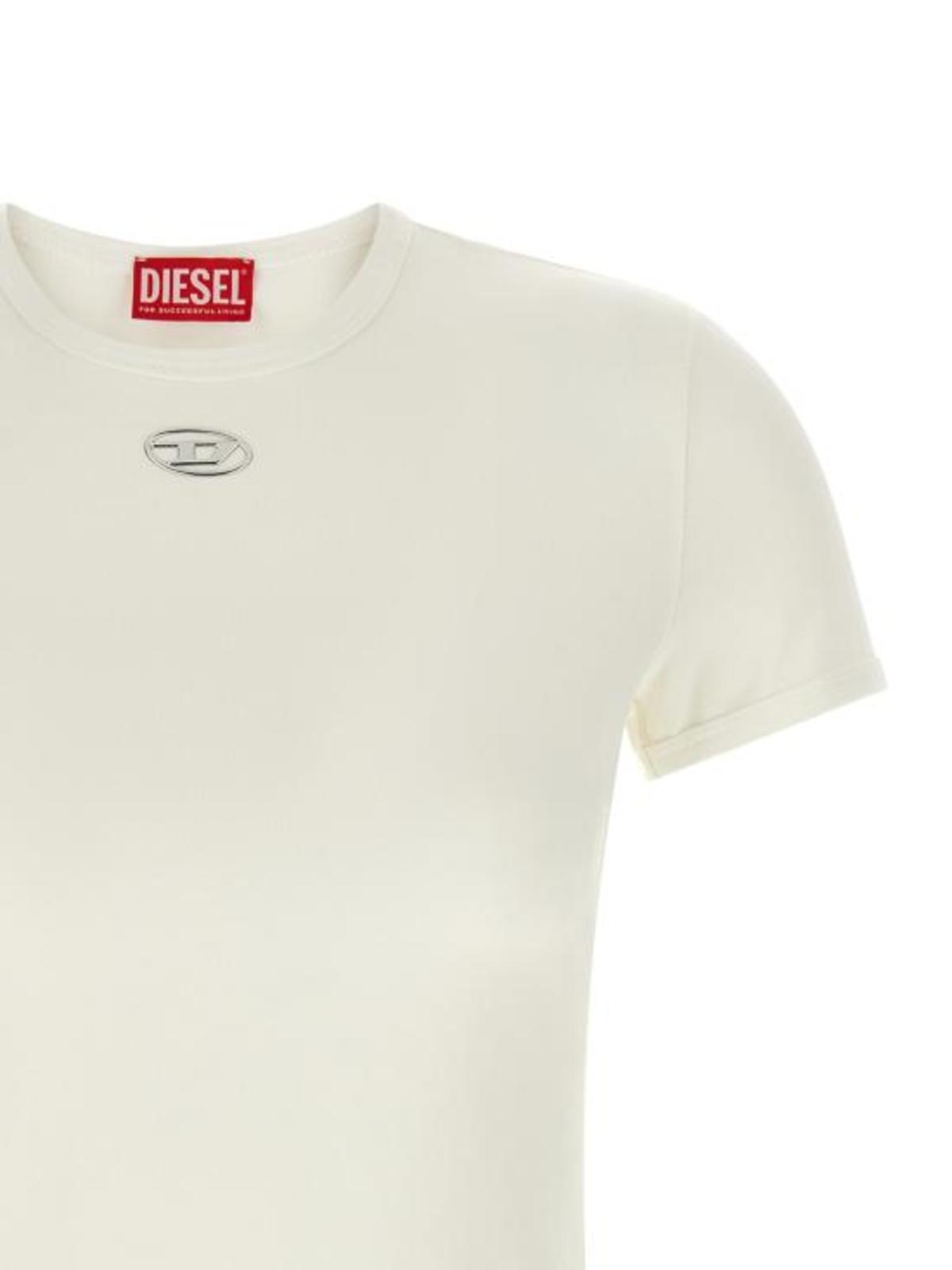 DIESEL Short Sleeve Tee - Off White - Image 3 of 3