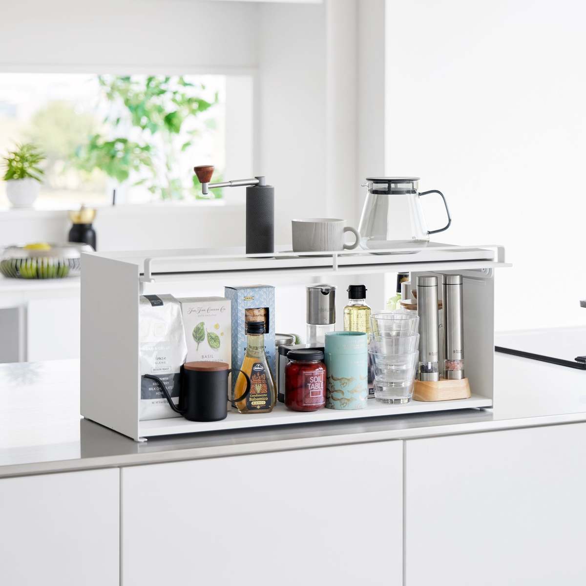 Yamazaki Home Front-Opening Kitchen Countertop Storage Rack Kitchen Organizer - Image 1 of 17