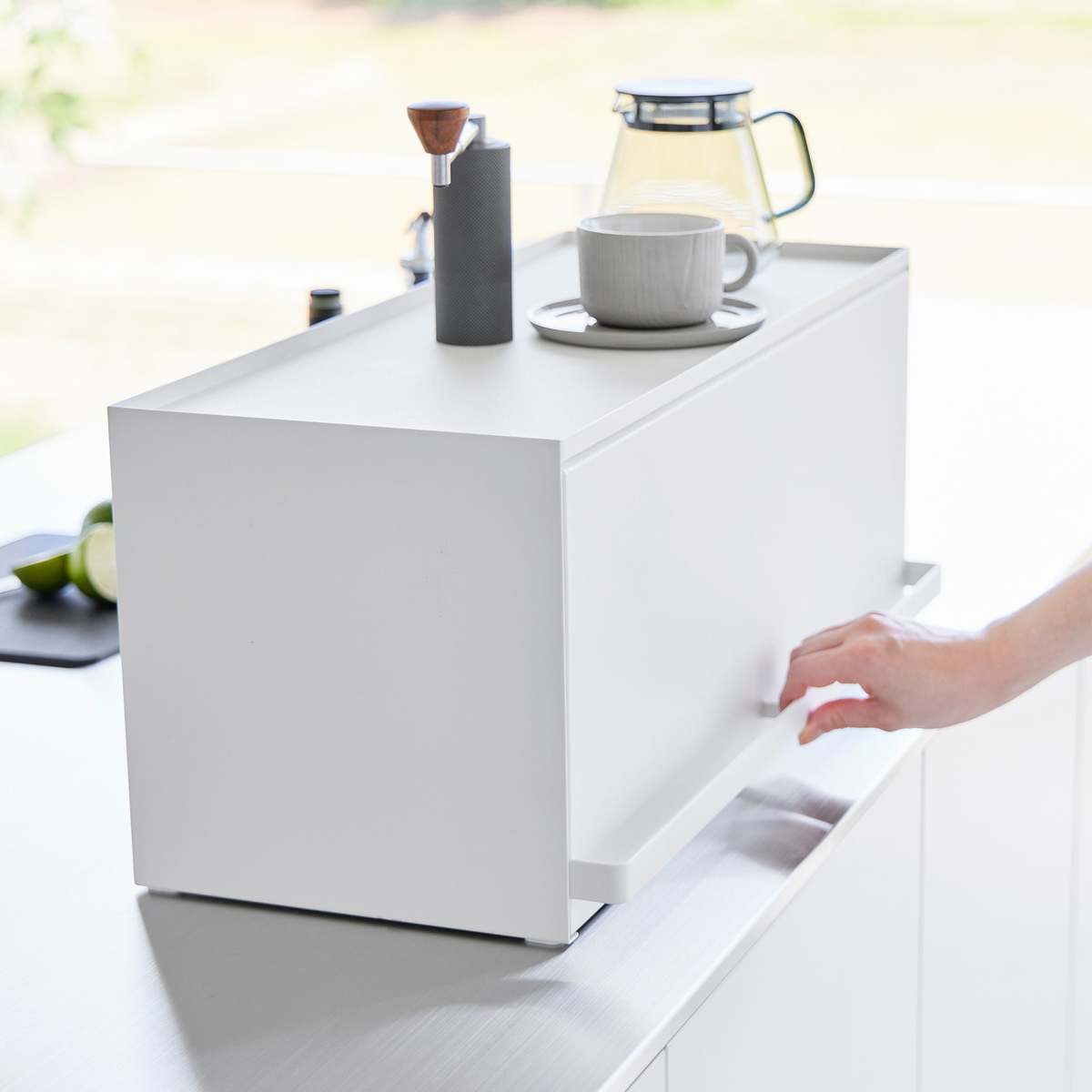 Yamazaki Home Front-Opening Kitchen Countertop Storage Rack Kitchen Organizer - Image 4 of 17