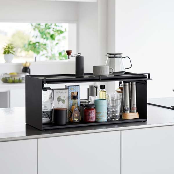 Yamazaki Home Front-Opening Kitchen Countertop Storage Rack Kitchen Organizer