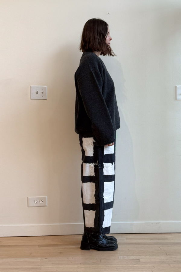 Meals Canvas Chef Pant - Licorice Check