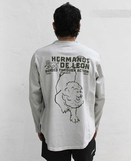 Basketcase Tiger Football Longsleeve - White | Garmentory