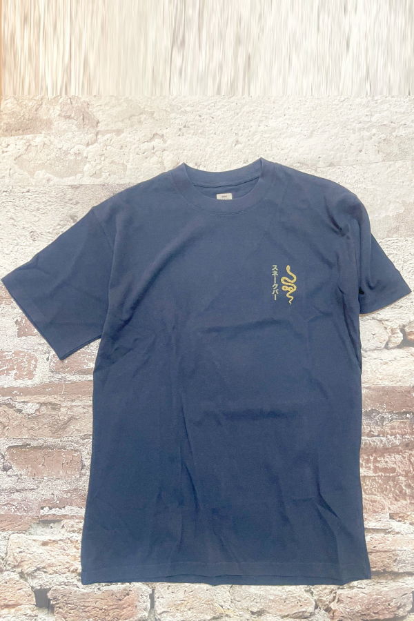 Edwin Snake Bar Tee - Navy