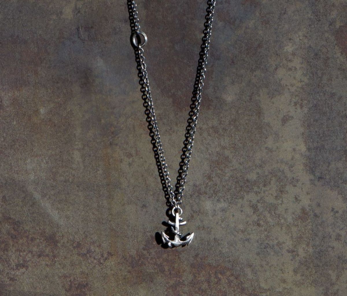 Werkstatt Munchen Mini Anchor Chain Necklace - Silver - Image 2 of 2