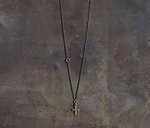 Werkstatt Munchen Mini Cross Chain Necklace - Silver