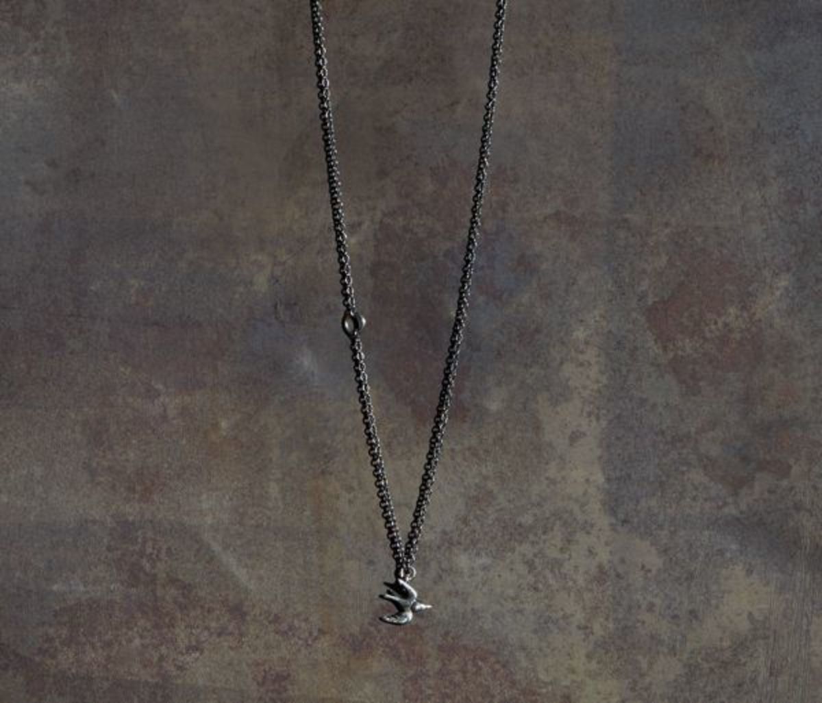 Werkstatt Munchen Mini Swallow Chain Necklace - Silver - Image 1 of 3