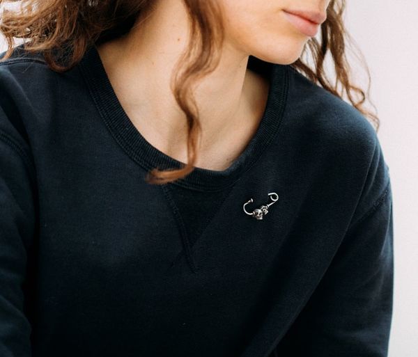 Werkstatt Munchen Pin / Two Skulls Necklace