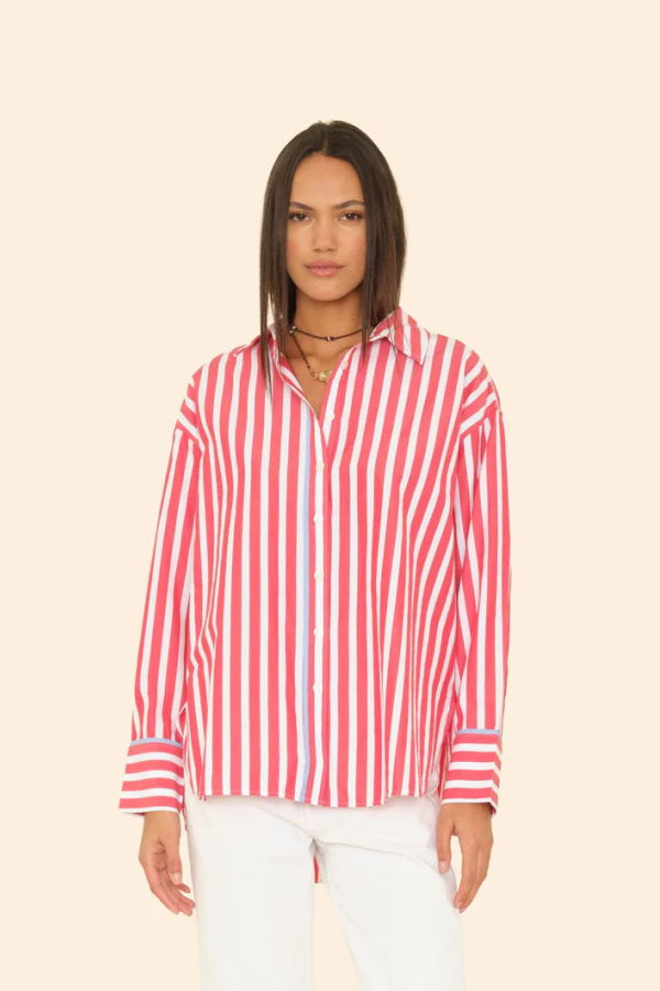 Xirena Scarlet Stripe Gillan Shirt