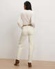 Veronica Beard Leah Straight-Leg Jeans - Ecru - Thumbnail 3