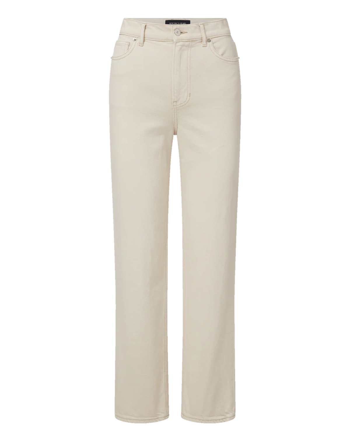 Veronica Beard Leah Straight-Leg Jeans - Ecru - Image 4 of 4