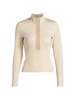 Veronica Beard Reynart Rib-Knit Long-Sleeve Top - Limestone - Thumbnail 3