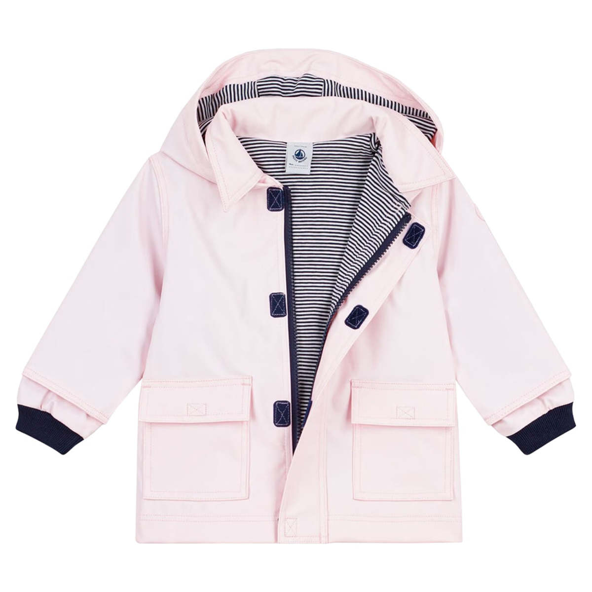 KIDS Petit Bateau Iconic Raincoat - Pink - Image 2 of 6