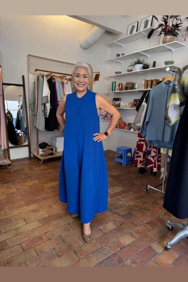 KAAREM Petal Bloom High Collar Tapered Jumpsuit