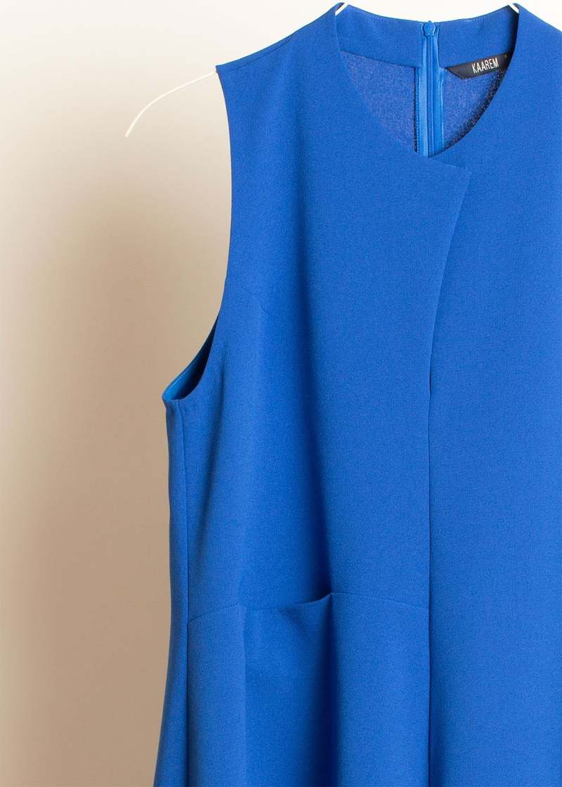 KAAREM Petal Bloom High Collar Tapered Jumpsuit