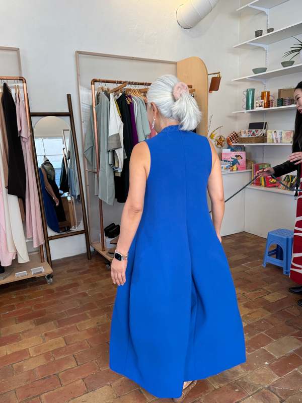 KAAREM Petal Bloom High Collar Tapered Jumpsuit