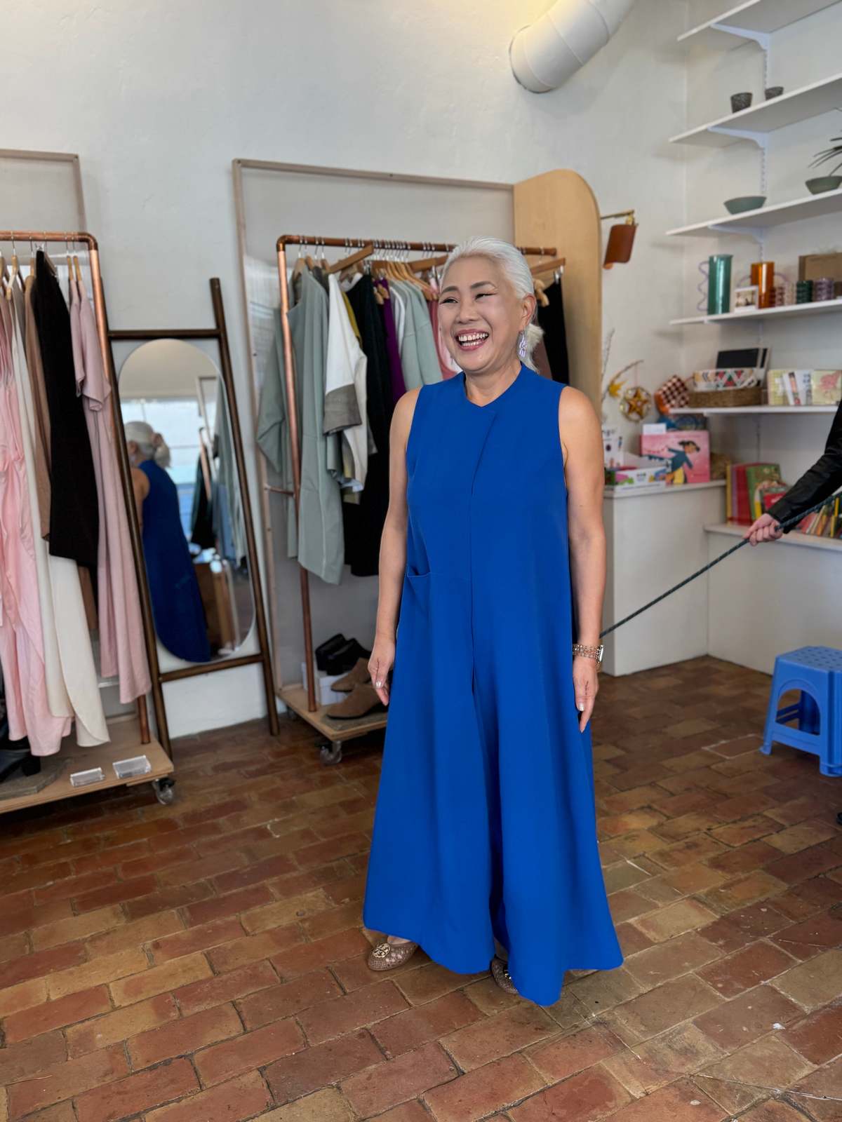 KAAREM Petal Bloom High Collar Tapered Jumpsuit - Image 9 of 11