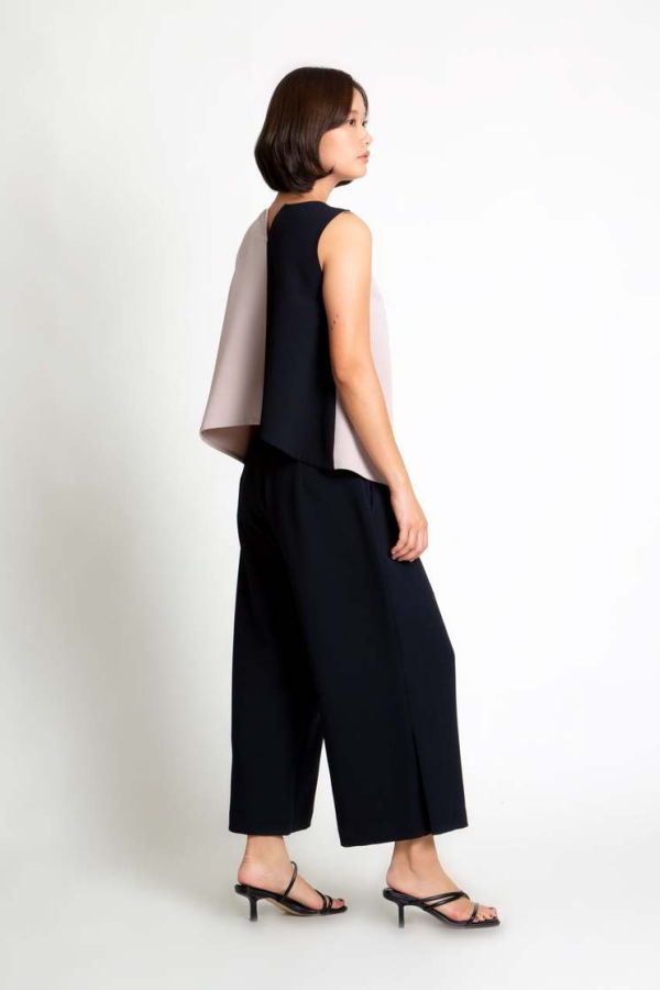 KAAREM Three-Two A-Line Colorblock Top