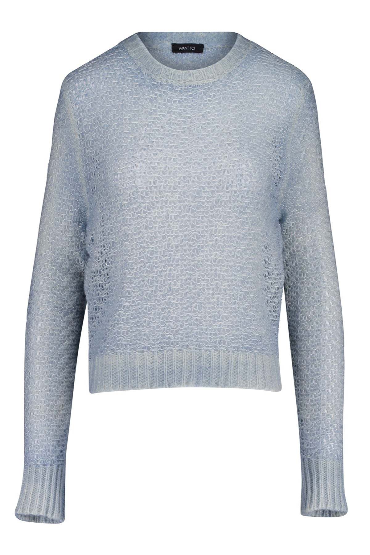 Avant Toi Cashmere Silk Crew Pullover - Dusty Blue - Image 1 of 1