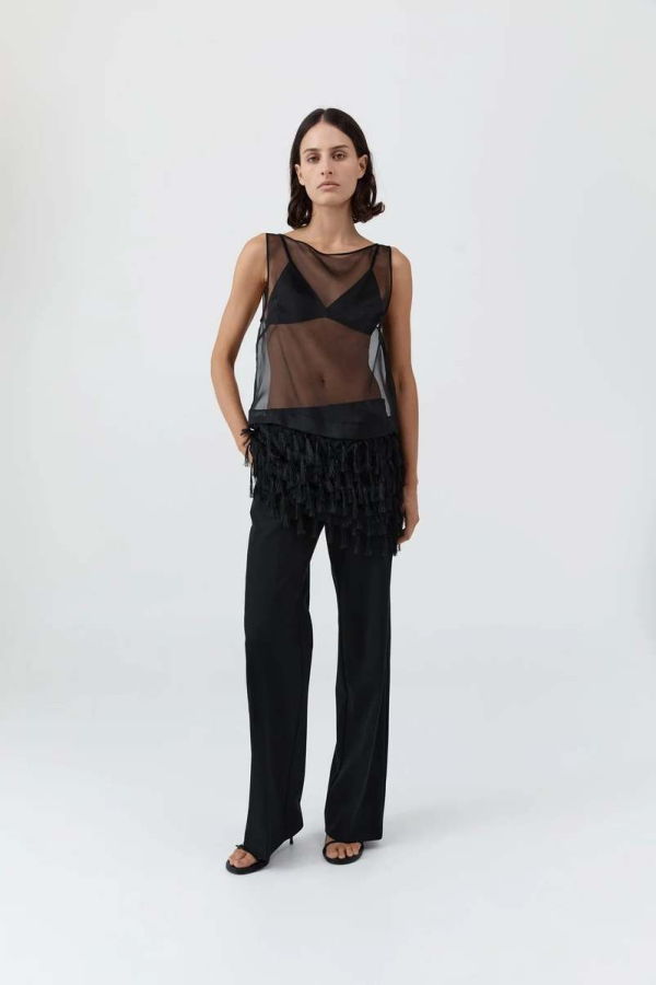 St. Agni Tassel Shift Mini Dress