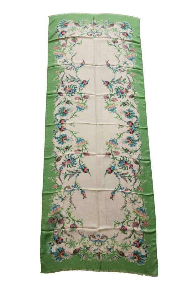 Etro Paisley & Floral Print Silk Blend 70 x 170 Sheer Scarf - Multicolor