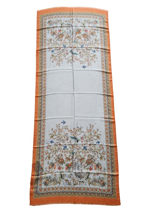 Etro Paisley & Floral Print Silk-Blend 70 x 170 Sheer Scarf - Multicolor