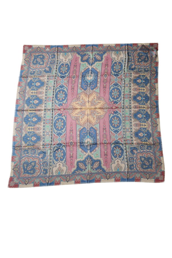 Etro Paisley & Floral Wool Blend Sheer Scarf - Multicolor