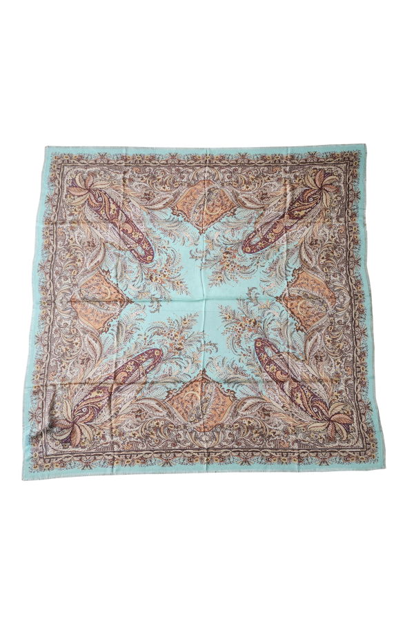 Etro Paisley & Floral Wool Blend Sheer Scarf - Multicolor