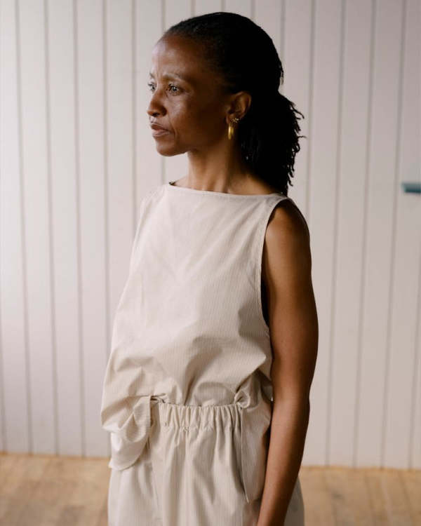 Baserange Decti Top - Brown Stripe