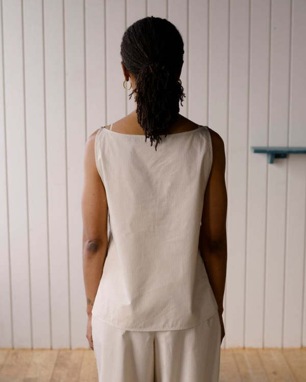 Baserange Decti Top - Brown Stripe