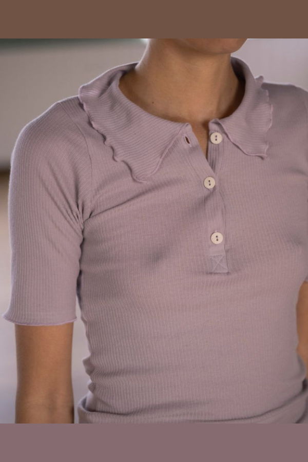 Baserange Dual Polo Top - Verbe Purple