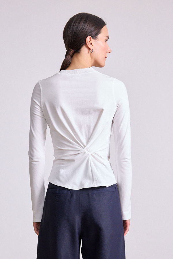 Apiece Apart Volta Long Sleeve Top - Cream