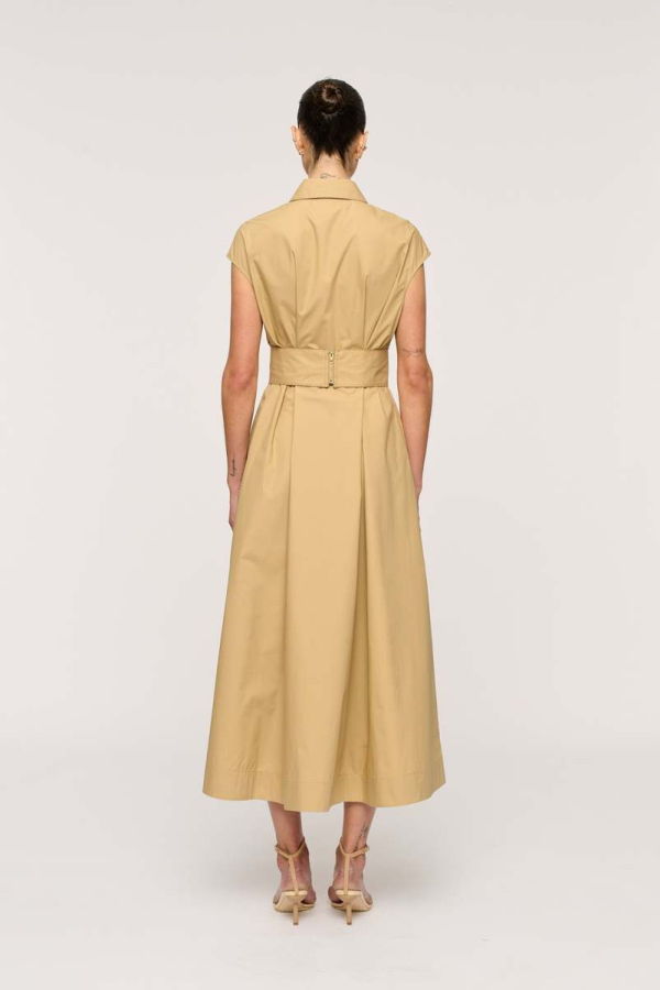 Clea Callista Belted Dress - Toffee