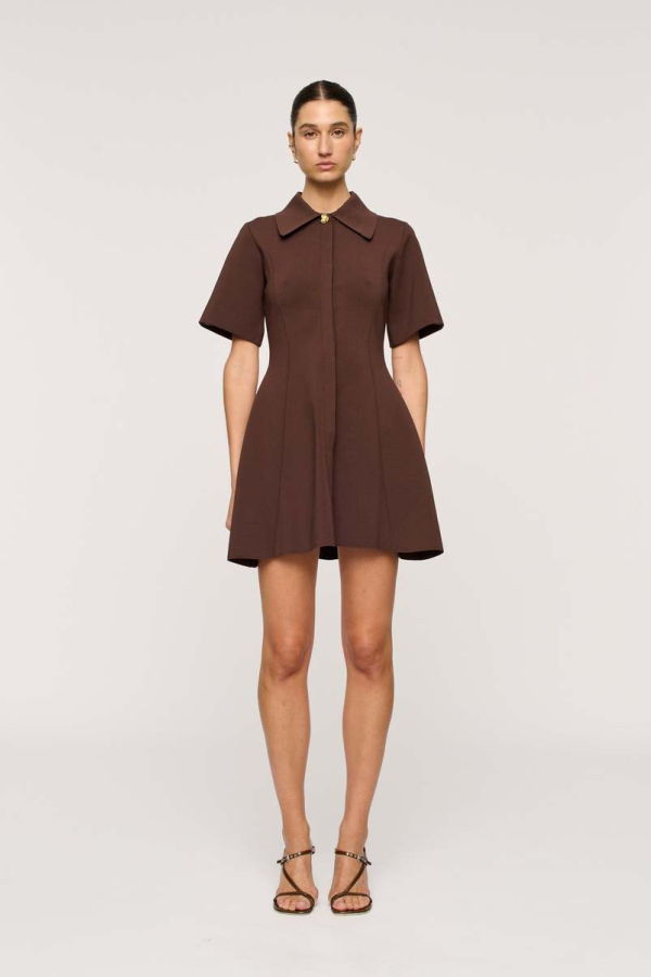 Clea Sorrel Knit Shirt Dress - Arabica