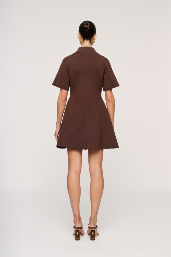 Clea Sorrel Knit Shirt Dress - Arabica