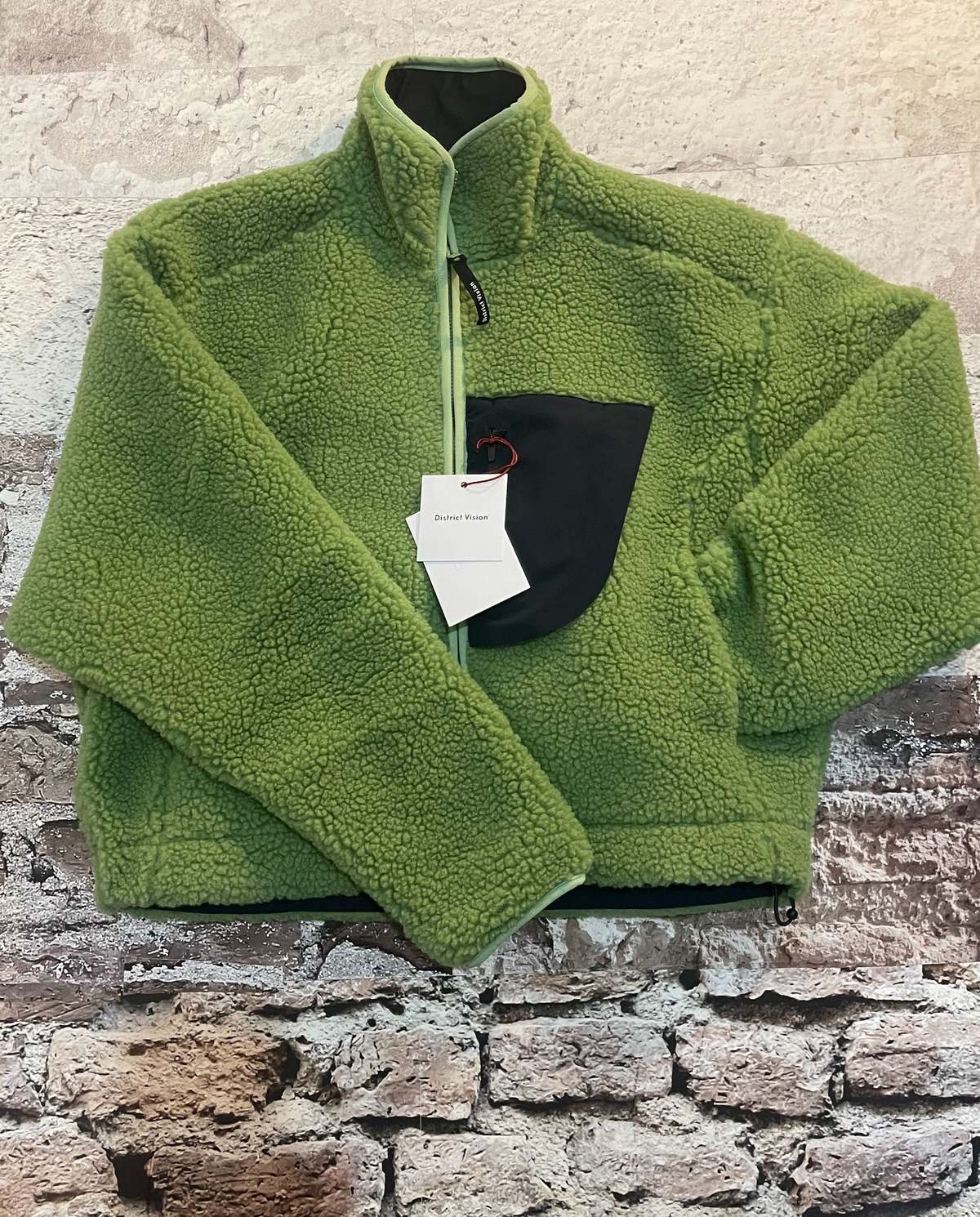 District Vision Cropped Wool Pile Fleece Jacket - Matcha - Image 1 of 1