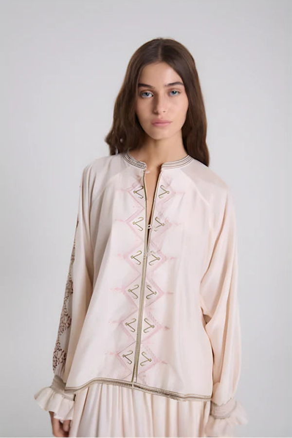 Maria Cher Lombard Hale Blouse - Ecru