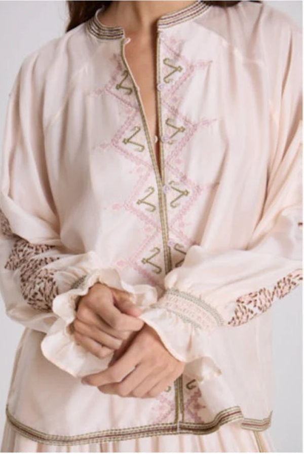 Maria Cher Lombard Hale Blouse - Ecru