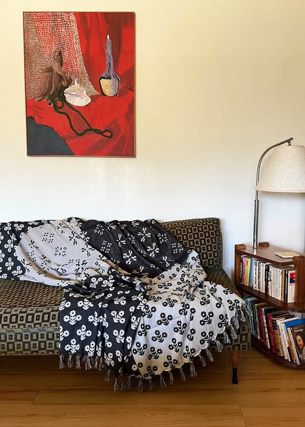 Ace & Jig Windowpane Throw - Gardenia