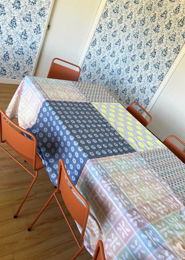 Ace & Jig Windowpane Throw - Meringue