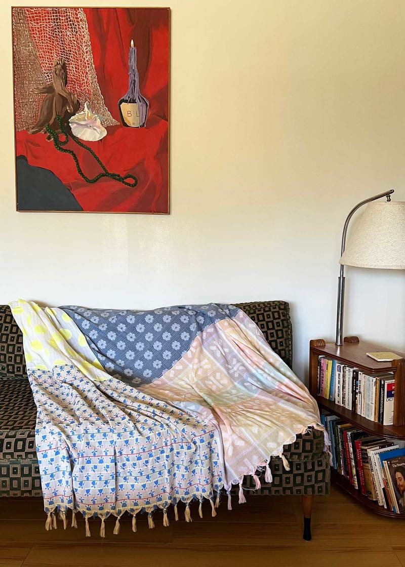 Ace & Jig Windowpane Throw - Meringue