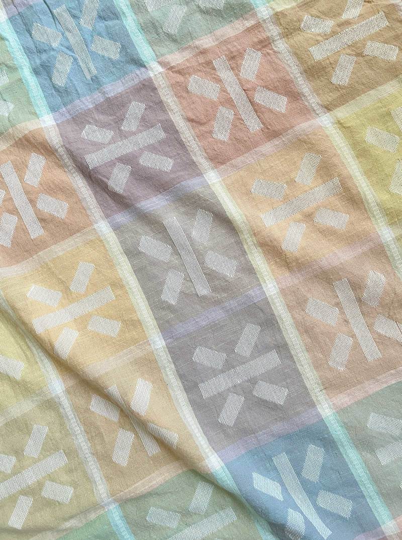 Ace & Jig Windowpane Throw - Meringue