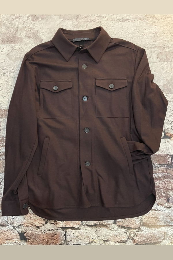 Harris Wharf London Merino Shirt Jacket - Bordeaux