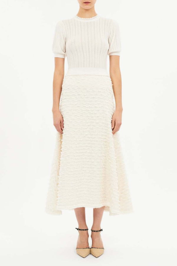 Ulla Johnson Josanna A-Line Midi Skirt - Ivory